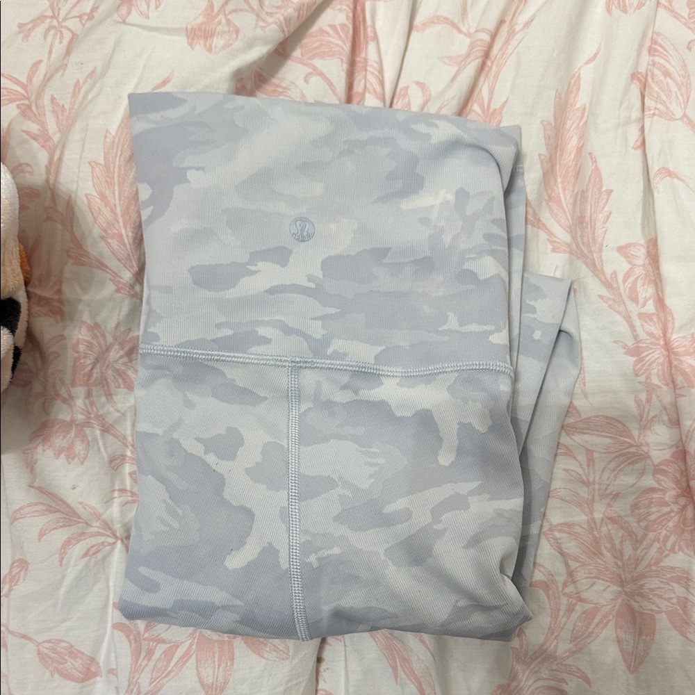 lululemon athletica Light Gray Camo Leggings